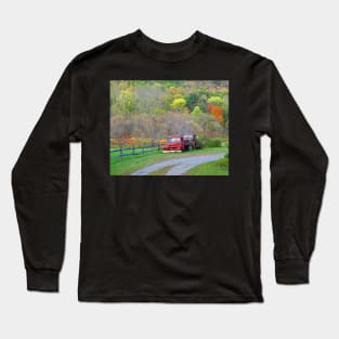 Bethel Vermont VT Old Rusted Trucks New England Foliage Aurumn Trees Long Sleeve T-Shirt